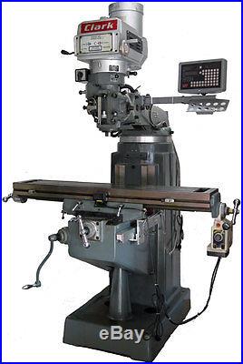 NEW! CLARK 2VS 9x49 Variable Speed Mill w/ 2 Axis DRO Milling Machine