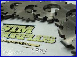 NICE LOT OF 10 HSS CONVEX MILLING CUTTERS 2 TO 2-3/8 WITH 7/8 BORE B&S