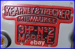No. 2 Kearney & Trecker Horizontal Mill Model E, 12 x 52 Univ Table, 3 HP