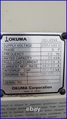 Okuma Mc40va Cnc Machining Center Okuma Mc40va Cnc Machining Center