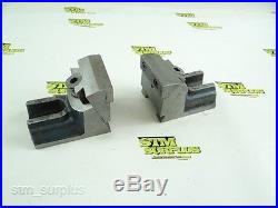 PAIR OF 2-1/2 WIDE SERRATED JAW MILLING CLAMPS 2 PIECE SET UP
