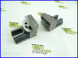 PAIR OF 2-1/2 WIDE SERRATED JAW MILLING CLAMPS 2 PIECE VICE SET UP