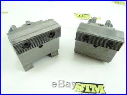 PAIR OF 2-1/2 WIDE SERRATED JAW MILLING CLAMPS 2 PIECE VICE SET UP