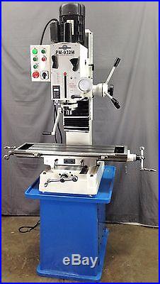 PM-932M 9x32 VERTICAL BENCHTOP MILLING MACHINE WITH CAST IRON STAND R8 TAPER
