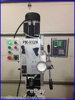 PM-932M-PDF 9x32 VERTICAL BENCHTOP MILLING MACHINE, POWER DOWN FEED