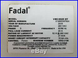 PRICE DROP Fadal vmc 4020 year 2005 with18i fanuc control & chip conveyer $22,500