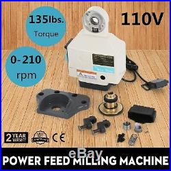 Power Feed X-Axis 135Lbs Torque for Bridgeport Type Milling Machines 0-210RPM