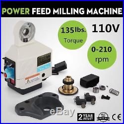 Power Feed X-Axis 135 Lbs Torque for Bridgeport Type Milling Machines 210RPM