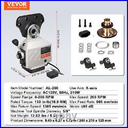 Power Feed X-Axis 150 Lbs Torque for Bridgeport Type Milling Machines 0-200 RPM