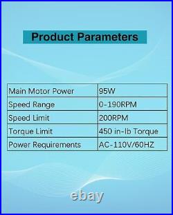 Power Feed Y-Axis 450LbS Torque for Bridgeport Type Milling Machines 0-200 RPM