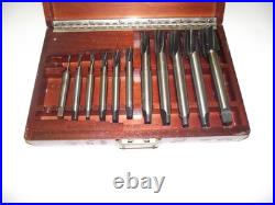 Pratt & Whitney Morse Jig Borer End Mill Reamer Set in Wood Case (Missing 1 Bit)