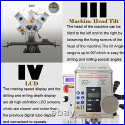 Precision Milling Drilling Lathe Machine Tool 110V Metal Drill DIY Bench Lathe