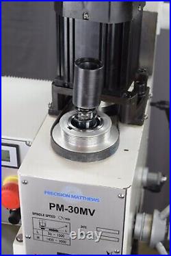 Precision Pm-30mv Bench Top Vertical Milling Machine With Stand! Free Ship