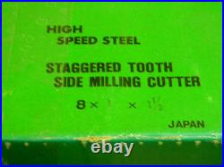 Precision Side Milling Cutter 8 x 1 x 1-1/2 HSS Staggered 28T 03038643