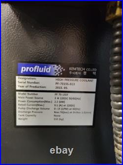 Profluid High Pressure Coolant Pump From A Vertical Machining Center 70 bar