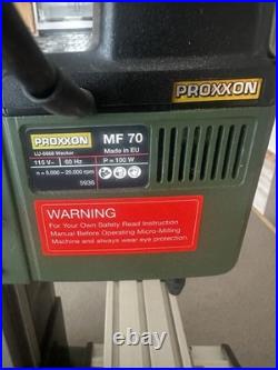 Proxxon MF 70 Manual Micro Milling Machine 115V Electric Great Condition Proxxon MF 70 Manual Micro Milling Machine 115V Electric Great Condition