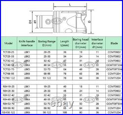 RBH TCT Adjustable Double-Edged Boring Head 19-92mm Rough Machining Tool Lathe RBH TCT Adjustable Double-Edged Boring Head 19-92mm Rough Machining Tool Lathe