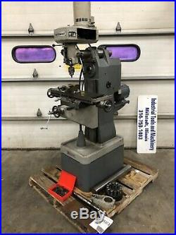 Rockwell 7x24 horizontal vertical knee milling machine 110 volt with tooling
