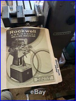 Rockwell Horizontal Milling Machine Mill Vise Tooling Gauges Precision Fab