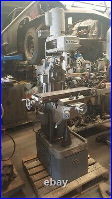Rockwell Milling Machine Model 21-120 110V Single Phase Motor