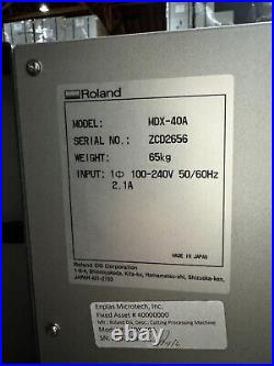 Roland MDX-40A CNC Milling Machine with Software and Debris Shield Roland MDX-40A CNC Milling Machine with Software and Debris Shield