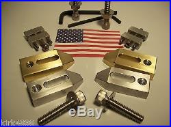 SET OF 2 MACHINE SHOP VISE STOPS FOR CNC OR MANUAL MILL VISE