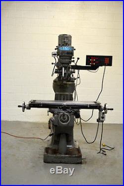 SHARP MODEL YC 1-1/2 VA STEP PULLEY MILL MILLING MACHINE 9 X 42 With DRO