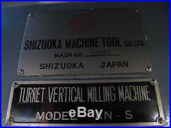 SHIZUOKA AN-S 3-Axis CNC KNEE MILL 51x11Table with BANDIT Control & Tool Changer