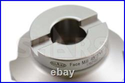 Shars CNC 3 45° Indexable Face Mill SEHT 43 Insert 6 Flutes New P
