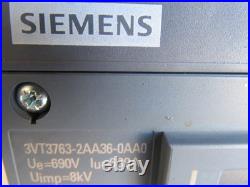 Siemens 3VT3 Breaker 3VT3763-2AA36-0AA0 Lot #3998 Listed by Greg