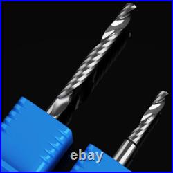 Single Flute End Mill Solid Carbide Spiral Router Bits Milling Cutter Bit CNC