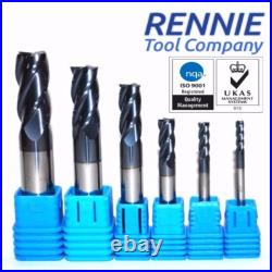 Solid Carbide End Mill 4 Flute TiAlN Coated. Micrograin Carbide. Slot Drill