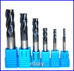Solid Carbide End Mill 4 Flute TiAlN Coated. Micrograin Carbide. Slot Drill