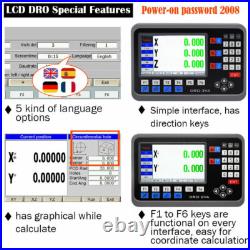 TOAUTO 18 & 20 & 40 Linear Scale 3 Axis Digital Readout DRO Display Full Kit