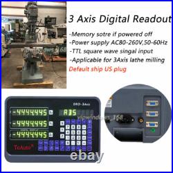 TOAUTO 3Axis Linear Scale 18&20&40 5µm DRO Digital Readout Display CNC Lathe