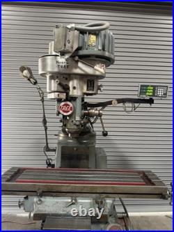TREE Model 2UVR Variable Speed MILL Milling Machine Digital Read Out Power Feed