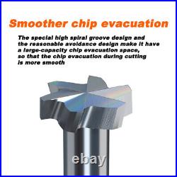 T Type Slotting End Mill Three Flutes Cutting Tool Special For Lathe Processing
