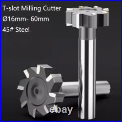 T-slot Milling Cutter Carbide Metalworking Cutter Tool End Mill Ø16mm 60mm