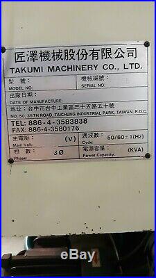 Takumi Seiki V8A CNC Vertical Machining Center VMC Milling Machine