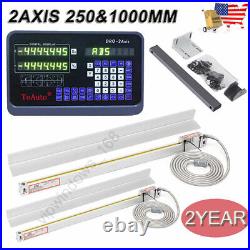 ToAuto Linear Scale 10&40 2 Axis DRO Kit Digital Readout for Lathe Bridgeport