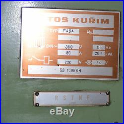Tos Kurim FA5A milling machine Newall DP7 7M311100 DRO Int 50 tooling 2m table