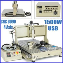 USB 3/4 Axis 6040/6090 CNC Router Engraver VFD Engraving Milling Machine Cutter