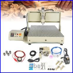 USB 3/4 Axis 6040/6090 CNC Router Engraver VFD Engraving Milling Machine Cutter