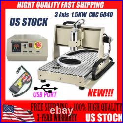 USB 4 Axis 1,5KW Engraving Machine CNC 6090 Router Engraver Milling + Controller USB 4 Axis 1,5KW Engraving Machine CNC 6090 Router Engraver Milling + Controller