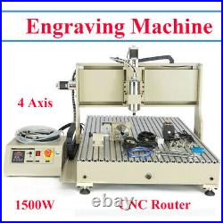 USB 4 Axis 6090 CNC Router Engraver Engraving Carving Milling Machine 1500W