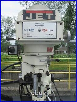 USED Jet JTM-4VS Variable Speed Milling Machine, Newall DRO, 3-Axis Power Feeds