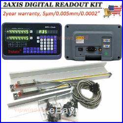 US 2Axis/3Axis Digital Readout Linear Glass Scale DRO Display Bridgeport Mill
