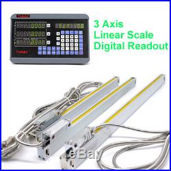 US! 3 Axis Digital Readout 6 12 24 TTL Linear Glass Scale DRO Bridgeport Mill