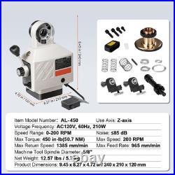 Uimoso Z-Axis Power Feed Table Mill for Milling Machine450 in-lb Torque 0-200RPM Uimoso Z-Axis Power Feed Table Mill for Milling Machine450 in-lb Torque 0-200RPM