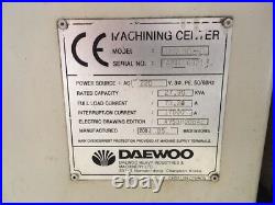 Used Daewoo DMV 3016 CNC Vertical Machining Center Mill Fanuc Doosan CT40 2004